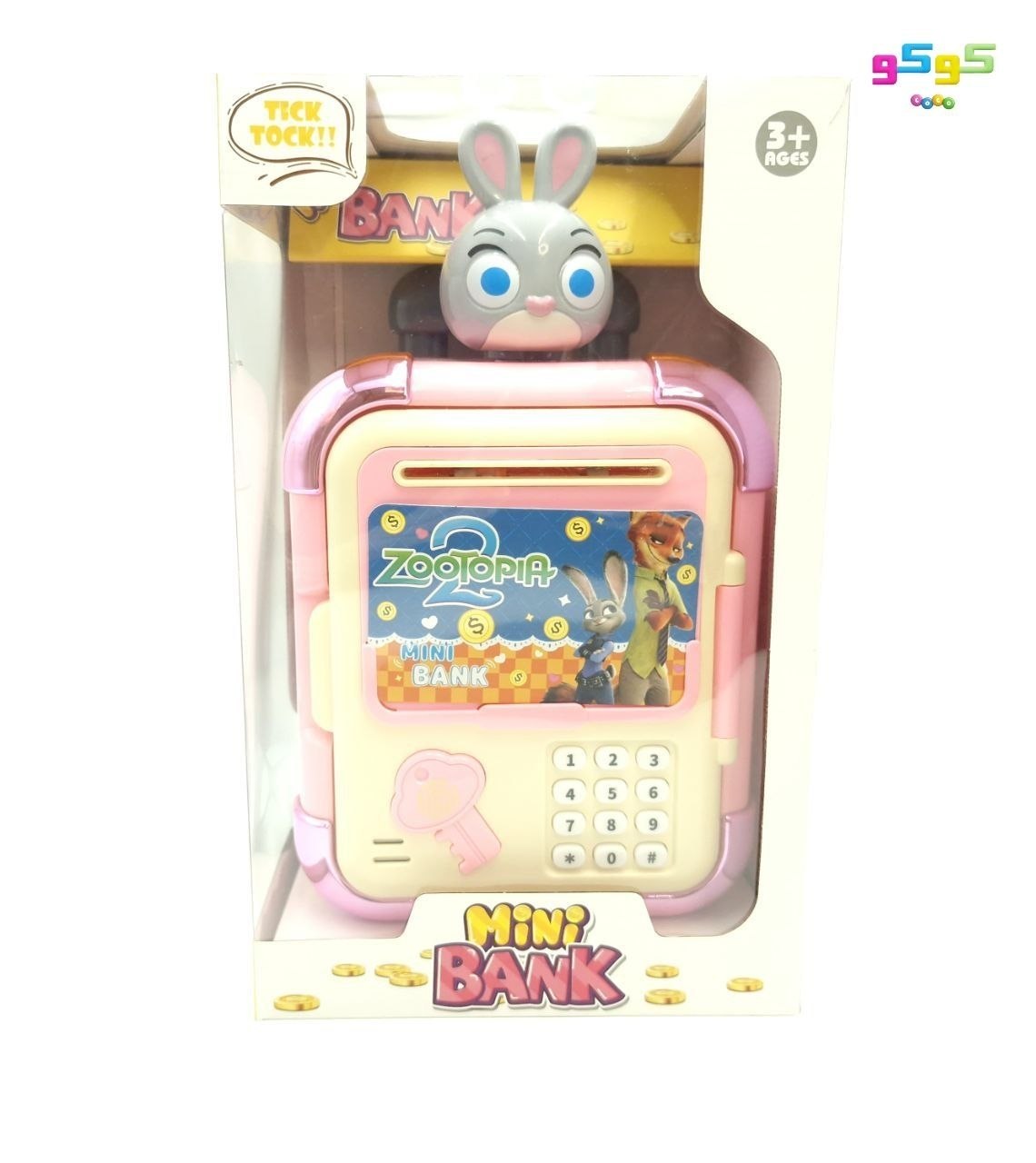 🪎 گاوصندوق رمزدار و موزیکال طرح زوتوپیا Mini Bank