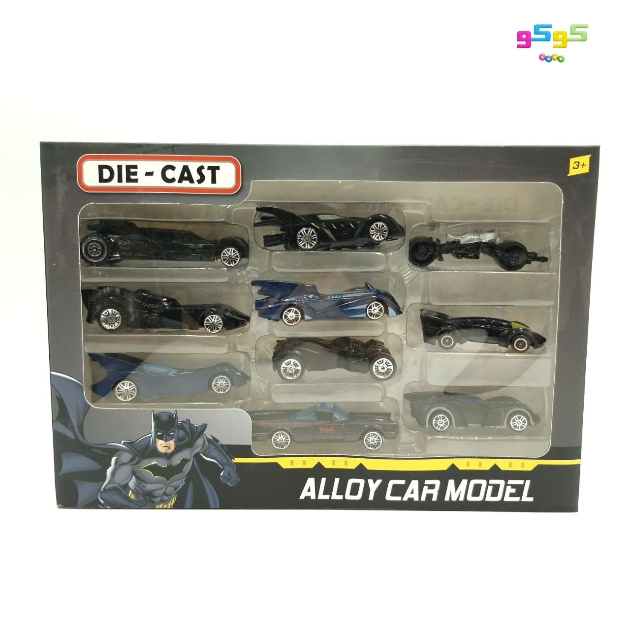 🦇 ست ۱۰ عددی ماشین‌های بتمن فلزی (Batman Die-Cast Alloy Car Set)